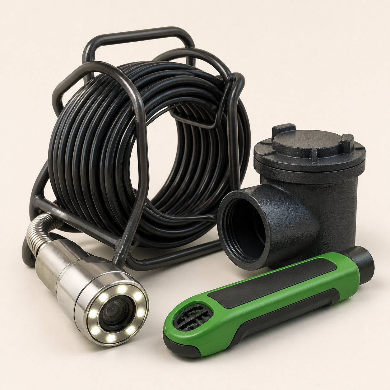 Drain inspection camera and locator concept